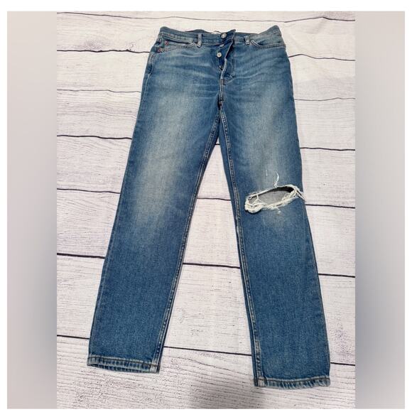 Re/Done 90's High Rise Ankle Crop Jeans - Picture 2 of 8